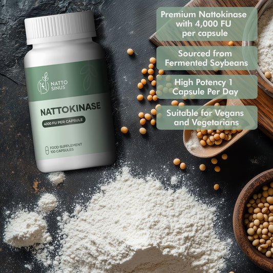 Nattosinus Nattokinase Supplement - 4000 FU Per Capsule