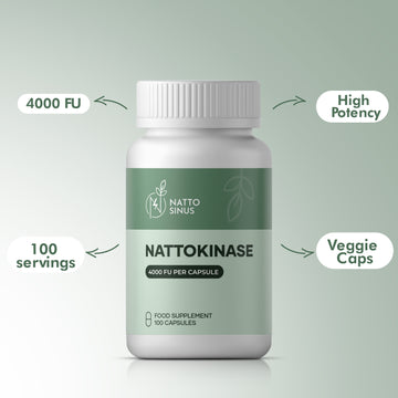 Nattosinus Nattokinase Supplement - 4000 FU Per Capsule